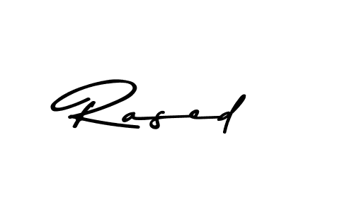 Design your own signature with our free online signature maker. With this signature software, you can create a handwritten (Asem Kandis PERSONAL USE) signature for name Rased. Rased signature style 9 images and pictures png