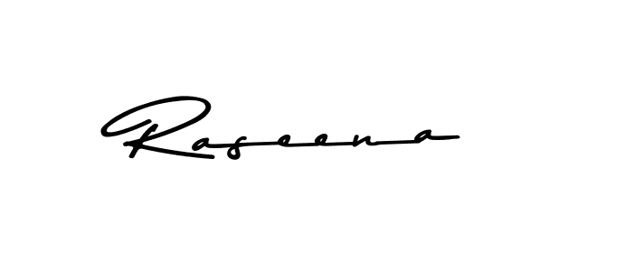 Use a signature maker to create a handwritten signature online. With this signature software, you can design (Asem Kandis PERSONAL USE) your own signature for name Raseena. Raseena signature style 9 images and pictures png