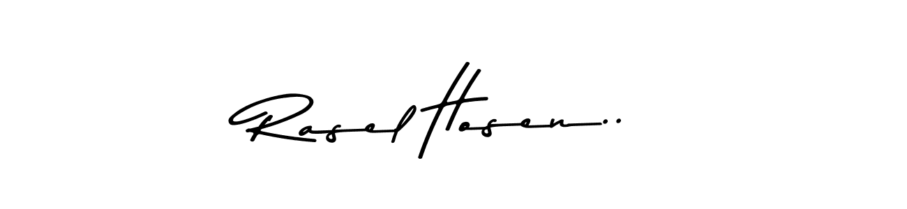 Create a beautiful signature design for name Rasel Hosen... With this signature (Asem Kandis PERSONAL USE) fonts, you can make a handwritten signature for free. Rasel Hosen.. signature style 9 images and pictures png