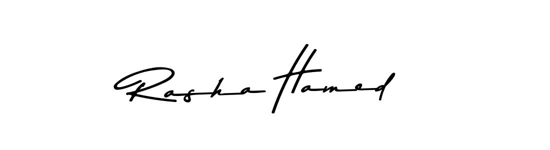 Make a beautiful signature design for name Rasha Hamed. Use this online signature maker to create a handwritten signature for free. Rasha Hamed signature style 9 images and pictures png