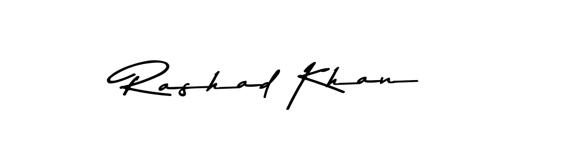 How to make Rashad Khan name signature. Use Asem Kandis PERSONAL USE style for creating short signs online. This is the latest handwritten sign. Rashad Khan signature style 9 images and pictures png