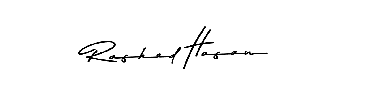 Design your own signature with our free online signature maker. With this signature software, you can create a handwritten (Asem Kandis PERSONAL USE) signature for name Rashed Hasan. Rashed Hasan signature style 9 images and pictures png