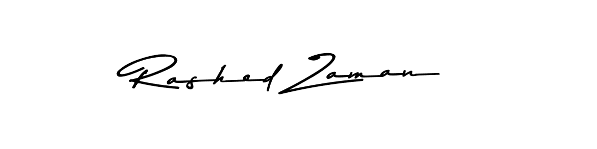 How to make Rashed Zaman name signature. Use Asem Kandis PERSONAL USE style for creating short signs online. This is the latest handwritten sign. Rashed Zaman signature style 9 images and pictures png
