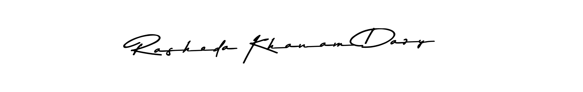 The best way (Asem Kandis PERSONAL USE) to make a short signature is to pick only two or three words in your name. The name Rasheda Khanam Dazy include a total of six letters. For converting this name. Rasheda Khanam Dazy signature style 9 images and pictures png