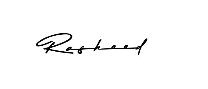 Make a beautiful signature design for name Rasheed. With this signature (Asem Kandis PERSONAL USE) style, you can create a handwritten signature for free. Rasheed signature style 9 images and pictures png