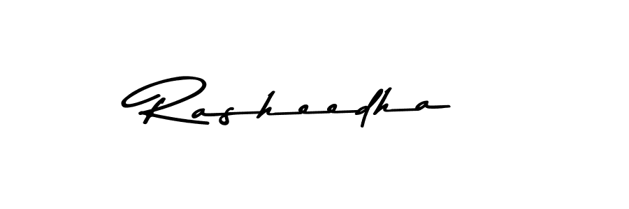 Create a beautiful signature design for name Rasheedha. With this signature (Asem Kandis PERSONAL USE) fonts, you can make a handwritten signature for free. Rasheedha signature style 9 images and pictures png