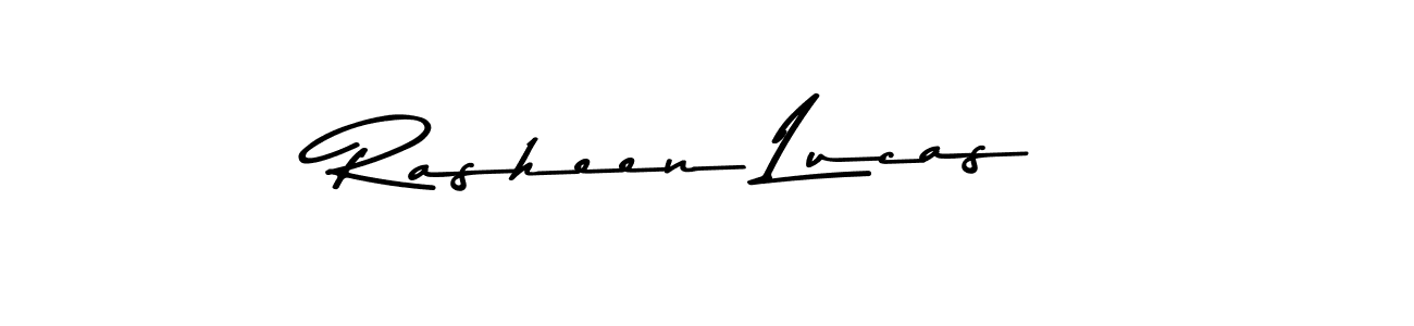 Rasheen Lucas stylish signature style. Best Handwritten Sign (Asem Kandis PERSONAL USE) for my name. Handwritten Signature Collection Ideas for my name Rasheen Lucas. Rasheen Lucas signature style 9 images and pictures png