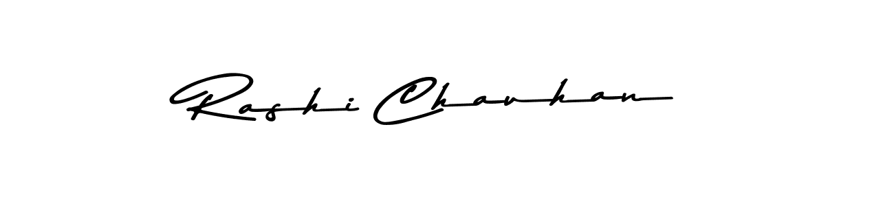 How to make Rashi Chauhan name signature. Use Asem Kandis PERSONAL USE style for creating short signs online. This is the latest handwritten sign. Rashi Chauhan signature style 9 images and pictures png