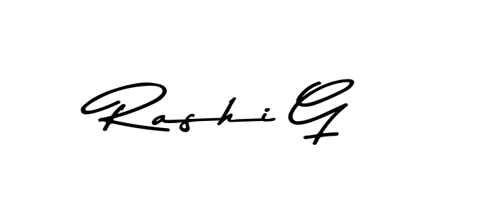 Design your own signature with our free online signature maker. With this signature software, you can create a handwritten (Asem Kandis PERSONAL USE) signature for name Rashi G. Rashi G signature style 9 images and pictures png