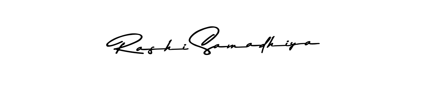 How to make Rashi Samadhiya name signature. Use Asem Kandis PERSONAL USE style for creating short signs online. This is the latest handwritten sign. Rashi Samadhiya signature style 9 images and pictures png