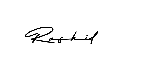 How to make Rashid name signature. Use Asem Kandis PERSONAL USE style for creating short signs online. This is the latest handwritten sign. Rashid signature style 9 images and pictures png