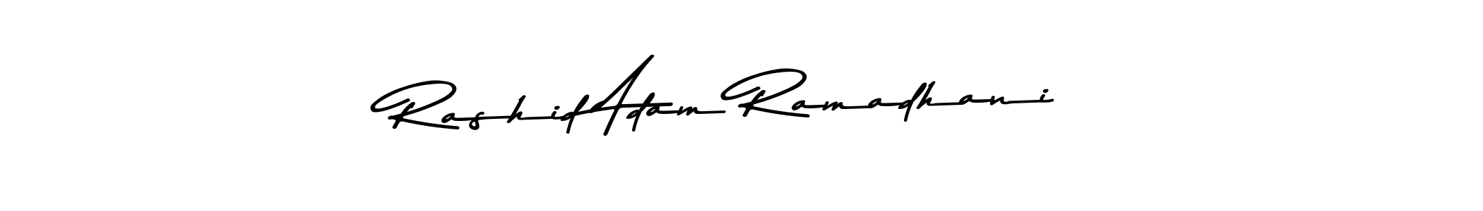 Similarly Asem Kandis PERSONAL USE is the best handwritten signature design. Signature creator online .You can use it as an online autograph creator for name Rashid Adam Ramadhani. Rashid Adam Ramadhani signature style 9 images and pictures png