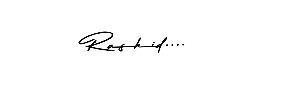 Use a signature maker to create a handwritten signature online. With this signature software, you can design (Asem Kandis PERSONAL USE) your own signature for name Rashid..... Rashid.... signature style 9 images and pictures png