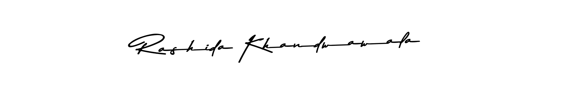 Design your own signature with our free online signature maker. With this signature software, you can create a handwritten (Asem Kandis PERSONAL USE) signature for name Rashida Khandwawala. Rashida Khandwawala signature style 9 images and pictures png