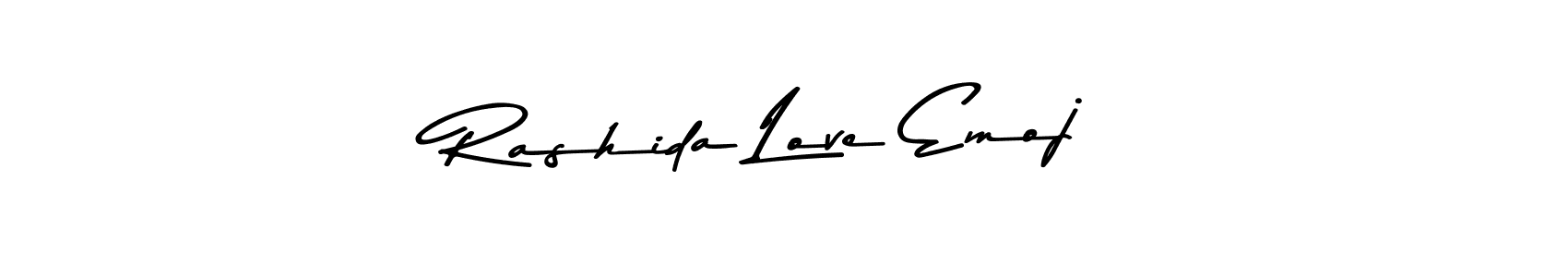 Rashida Love Emoj stylish signature style. Best Handwritten Sign (Asem Kandis PERSONAL USE) for my name. Handwritten Signature Collection Ideas for my name Rashida Love Emoj. Rashida Love Emoj signature style 9 images and pictures png