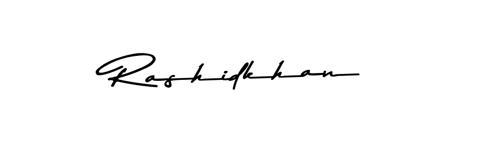 Design your own signature with our free online signature maker. With this signature software, you can create a handwritten (Asem Kandis PERSONAL USE) signature for name Rashidkhan. Rashidkhan signature style 9 images and pictures png