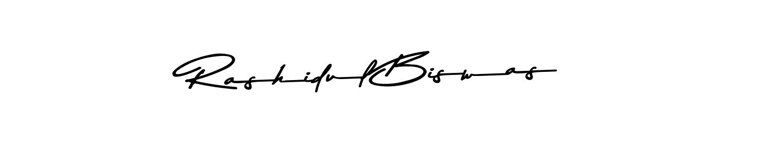 Design your own signature with our free online signature maker. With this signature software, you can create a handwritten (Asem Kandis PERSONAL USE) signature for name Rashidul Biswas. Rashidul Biswas signature style 9 images and pictures png
