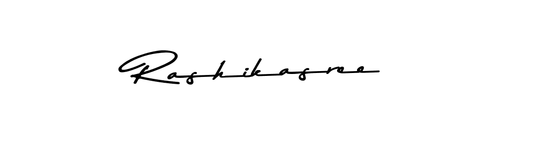 How to make Rashikasree name signature. Use Asem Kandis PERSONAL USE style for creating short signs online. This is the latest handwritten sign. Rashikasree signature style 9 images and pictures png