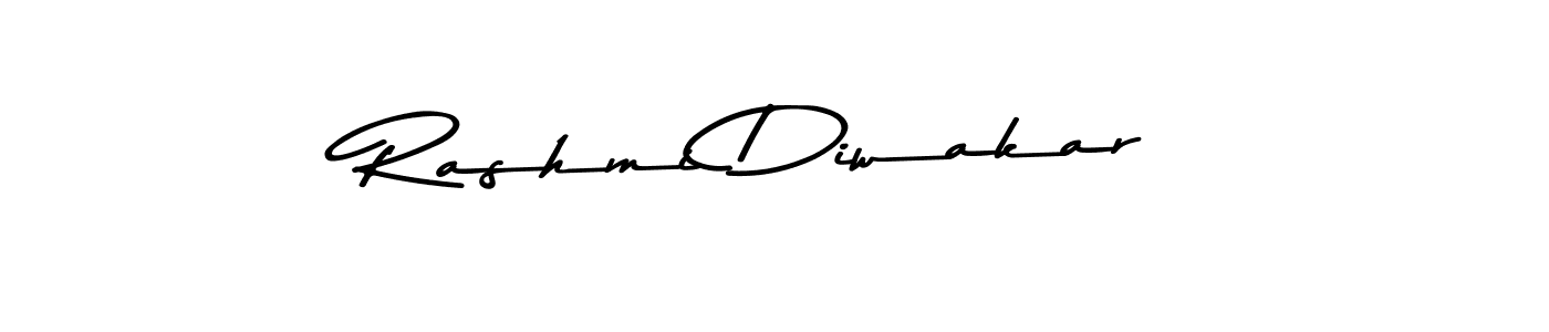 Make a beautiful signature design for name Rashmi Diwakar. With this signature (Asem Kandis PERSONAL USE) style, you can create a handwritten signature for free. Rashmi Diwakar signature style 9 images and pictures png