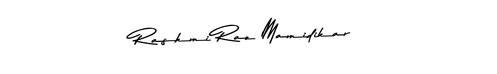 The best way (Asem Kandis PERSONAL USE) to make a short signature is to pick only two or three words in your name. The name Rashmi Rao Mamidikar include a total of six letters. For converting this name. Rashmi Rao Mamidikar signature style 9 images and pictures png