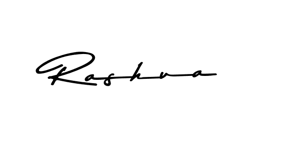 Design your own signature with our free online signature maker. With this signature software, you can create a handwritten (Asem Kandis PERSONAL USE) signature for name Rashua. Rashua signature style 9 images and pictures png