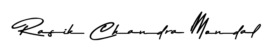 A modern signature idea for name Rasik Chandra Mondal using Asem Kandis PERSONAL USE font. Clean strokes and elegant curves make it stand out instantly. Rasik Chandra Mondal signature style 9 images and pictures png