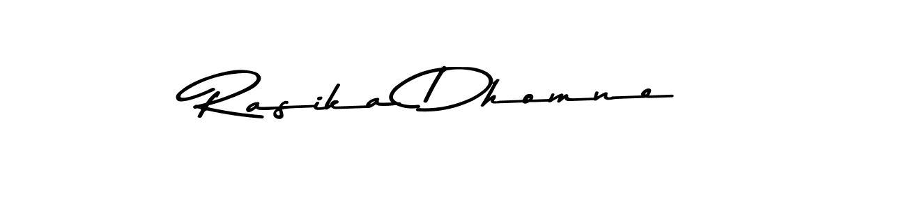 Make a beautiful signature design for name Rasika Dhomne. With this signature (Asem Kandis PERSONAL USE) style, you can create a handwritten signature for free. Rasika Dhomne signature style 9 images and pictures png