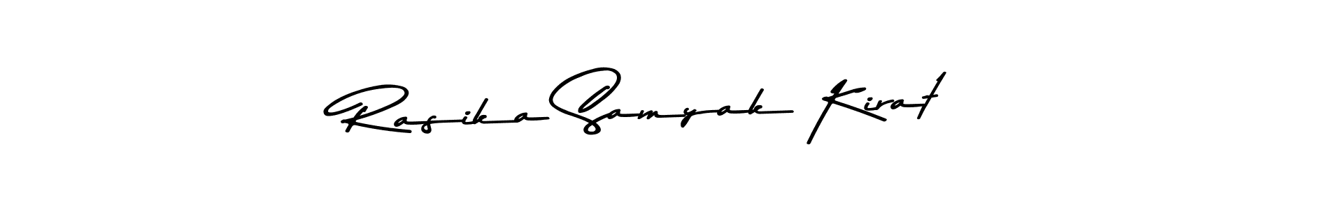 You can use this online signature creator to create a handwritten signature for the name Rasika Samyak Kirat. This is the best online autograph maker. Rasika Samyak Kirat signature style 9 images and pictures png