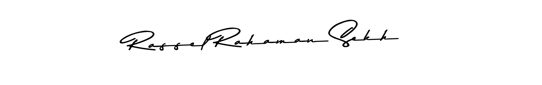 Rassel Rahaman Sekh stylish signature style. Best Handwritten Sign (Asem Kandis PERSONAL USE) for my name. Handwritten Signature Collection Ideas for my name Rassel Rahaman Sekh. Rassel Rahaman Sekh signature style 9 images and pictures png