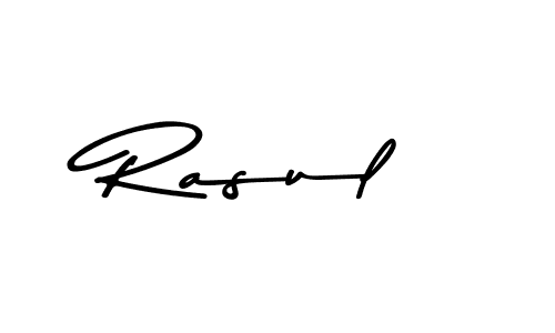 Make a beautiful signature design for name Rasul. With this signature (Asem Kandis PERSONAL USE) style, you can create a handwritten signature for free. Rasul signature style 9 images and pictures png