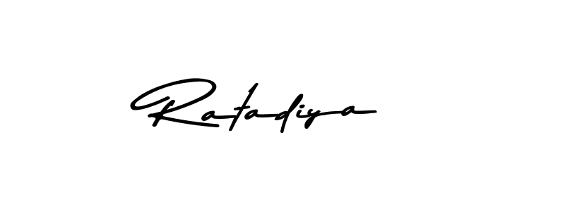 How to make Ratadiya name signature. Use Asem Kandis PERSONAL USE style for creating short signs online. This is the latest handwritten sign. Ratadiya signature style 9 images and pictures png