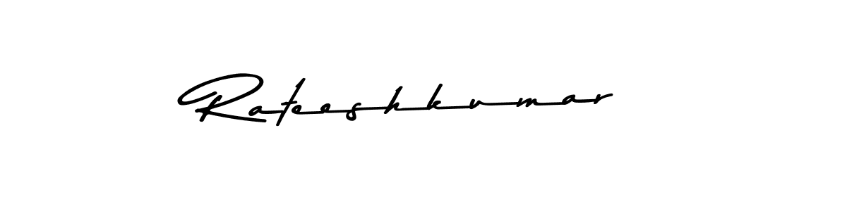 How to make Rateeshkumar name signature. Use Asem Kandis PERSONAL USE style for creating short signs online. This is the latest handwritten sign. Rateeshkumar signature style 9 images and pictures png