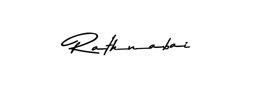Design your own signature with our free online signature maker. With this signature software, you can create a handwritten (Asem Kandis PERSONAL USE) signature for name Rathnabai. Rathnabai signature style 9 images and pictures png