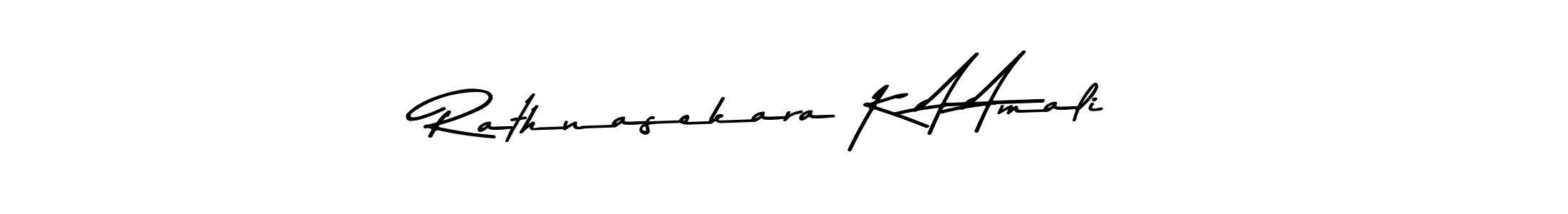 The best way (Asem Kandis PERSONAL USE) to make a short signature is to pick only two or three words in your name. The name Rathnasekara K A Amali include a total of six letters. For converting this name. Rathnasekara K A Amali signature style 9 images and pictures png