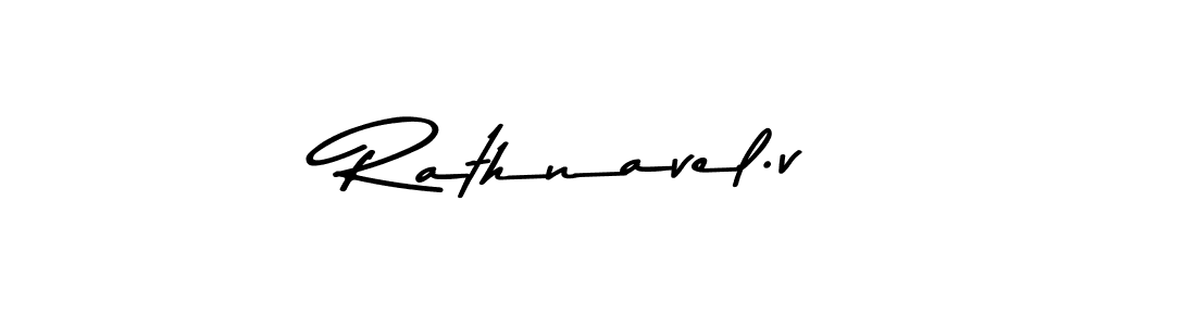 Design your own signature with our free online signature maker. With this signature software, you can create a handwritten (Asem Kandis PERSONAL USE) signature for name Rathnavel.v. Rathnavel.v signature style 9 images and pictures png