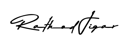 Generate high-definition signature styles for Rathod Jigar. The Asem Kandis PERSONAL USE typeface ensures crisp legibility and sophisticated design. Rathod Jigar signature style 9 images and pictures png