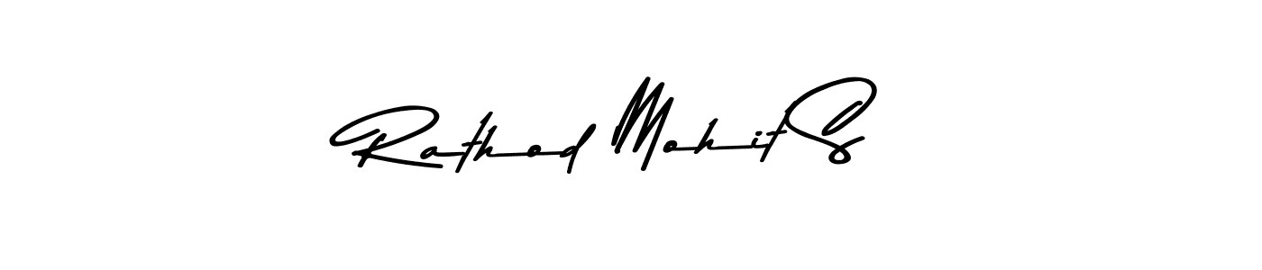 The best way (Asem Kandis PERSONAL USE) to make a short signature is to pick only two or three words in your name. The name Rathod Mohit S include a total of six letters. For converting this name. Rathod Mohit S signature style 9 images and pictures png