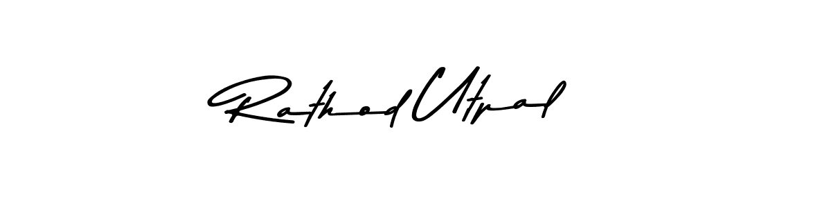 Similarly Asem Kandis PERSONAL USE is the best handwritten signature design. Signature creator online .You can use it as an online autograph creator for name Rathod Utpal. Rathod Utpal signature style 9 images and pictures png