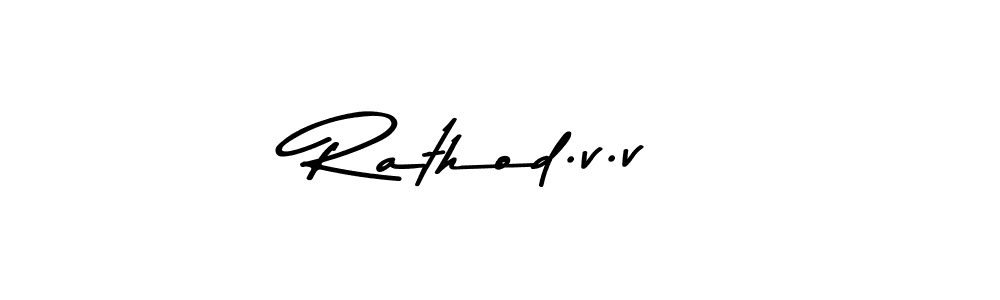 You should practise on your own different ways (Asem Kandis PERSONAL USE) to write your name (Rathod.v.v) in signature. don't let someone else do it for you. Rathod.v.v signature style 9 images and pictures png