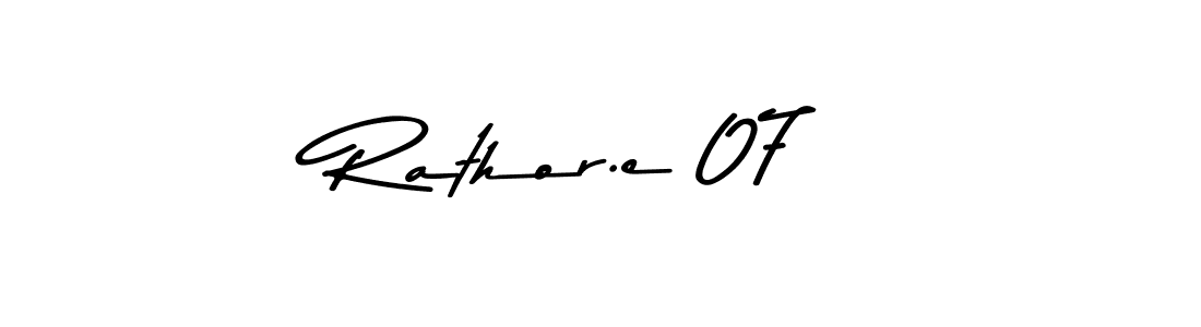 Design your own signature with our free online signature maker. With this signature software, you can create a handwritten (Asem Kandis PERSONAL USE) signature for name Rathor.e 07. Rathor.e 07 signature style 9 images and pictures png