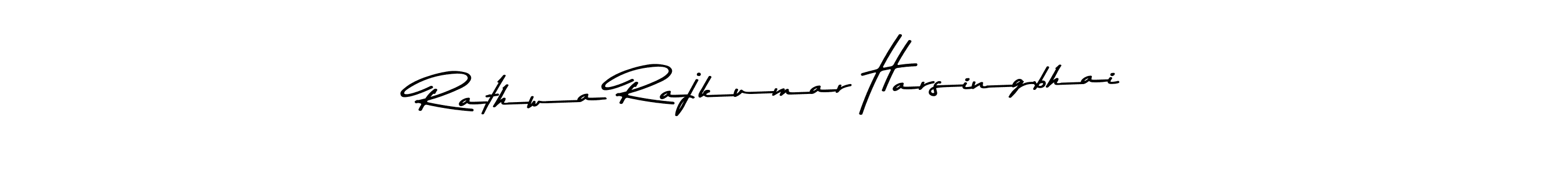 Create a beautiful signature design for name Rathwa Rajkumar Harsingbhai. With this signature (Asem Kandis PERSONAL USE) fonts, you can make a handwritten signature for free. Rathwa Rajkumar Harsingbhai signature style 9 images and pictures png
