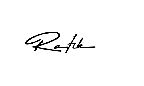 Design your own signature with our free online signature maker. With this signature software, you can create a handwritten (Asem Kandis PERSONAL USE) signature for name Ratik. Ratik signature style 9 images and pictures png