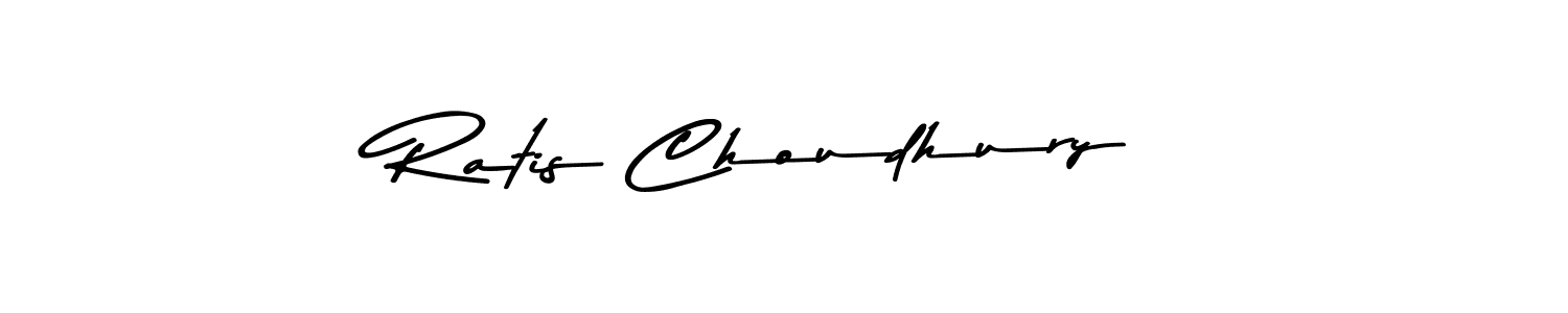 How to make Ratis Choudhury name signature. Use Asem Kandis PERSONAL USE style for creating short signs online. This is the latest handwritten sign. Ratis Choudhury signature style 9 images and pictures png