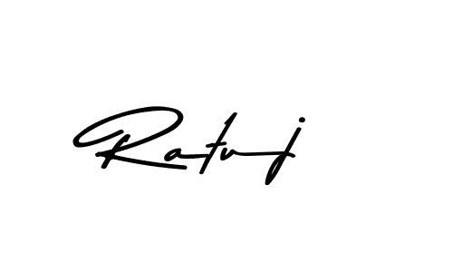 How to make Ratuj name signature. Use Asem Kandis PERSONAL USE style for creating short signs online. This is the latest handwritten sign. Ratuj signature style 9 images and pictures png