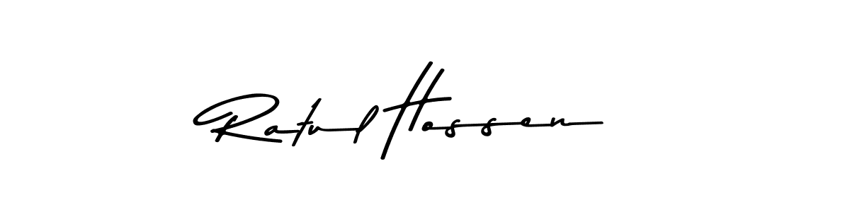 Use a signature maker to create a handwritten signature online. With this signature software, you can design (Asem Kandis PERSONAL USE) your own signature for name Ratul Hossen. Ratul Hossen signature style 9 images and pictures png