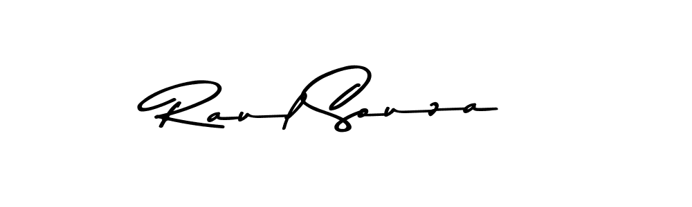 How to make Raul Souza name signature. Use Asem Kandis PERSONAL USE style for creating short signs online. This is the latest handwritten sign. Raul Souza signature style 9 images and pictures png