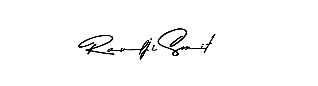 Use a signature maker to create a handwritten signature online. With this signature software, you can design (Asem Kandis PERSONAL USE) your own signature for name Raulji Smit. Raulji Smit signature style 9 images and pictures png