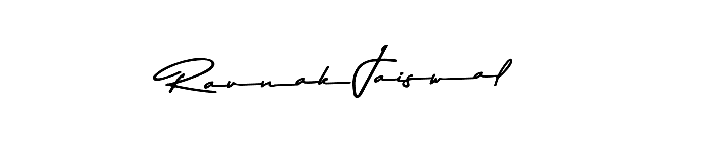 Create a beautiful signature design for name Raunak Jaiswal. With this signature (Asem Kandis PERSONAL USE) fonts, you can make a handwritten signature for free. Raunak Jaiswal signature style 9 images and pictures png