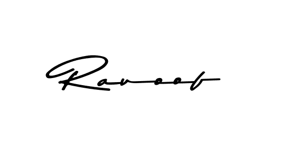 This is the best signature style for the Rauoof name. Also you like these signature font (Asem Kandis PERSONAL USE). Mix name signature. Rauoof signature style 9 images and pictures png