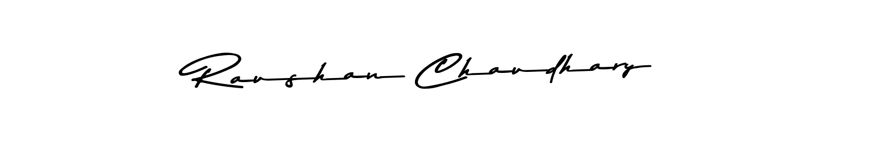 How to make Raushan Chaudhary name signature. Use Asem Kandis PERSONAL USE style for creating short signs online. This is the latest handwritten sign. Raushan Chaudhary signature style 9 images and pictures png